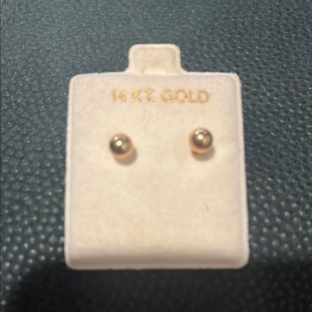14K Gold Stud Earrings